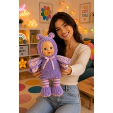 Craftivio Sevimli Bebek Yüzlü Arı Peluş Oyuncak Arı Kostümlü Büyük Boy Bebek 35 cm