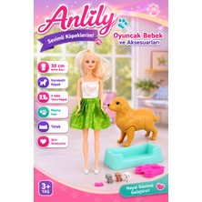 Craftivio Anlily Sevimli Evcil Hayvan Bakım Seti - Köpekli Oyuncak Bebek ve Aksesuarları 30CM