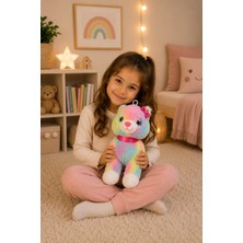 Craftivio Yumuşacık Sevimli Büyük Boy Renkli Kedi Peluş Oyuncak 30 cm