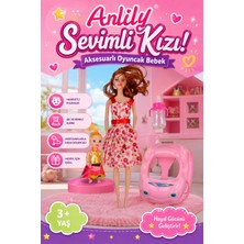 Craftivio Anlily Yürüteçli ve Aksesuarlı Eklemli Oyuncak Bebek Seti 30 cm Kız Çocuk Hediye