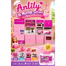 Craftivio 4 Modüllü Pembe Oyuncak Mutfak Seti - Aksesuarlı ve Açılabilir Dolaplı Evcilik Oyuncağı (54 Cm)