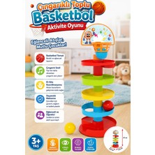 Craftivio Basketli Çıngıraklı Top Oyunu - 3+ Yaş Eğitici Aktivite Kulesi ve Top Kaydırağı