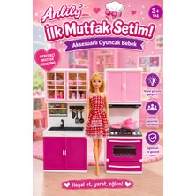 Craftivio Anlily Ilk Mutfak Setim Aksesuarlı Oyuncak Bebekli Pembe Evcilik Oyun Seti 3+ Yaş
