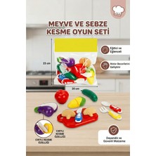 Craftivio Cırtlı Kesilebilir Meyve ve Sebze Kesme Oyunu Eğitici Mutfak Seti