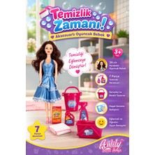Craftivio Anlily Sweet Home Temizlik Setli ve Aksesuarlı Oyuncak Bebek 30 cm