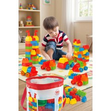 Craftivio 100 Parça Eğitici Bloklar Bebek Zeka ve Motor Beceri Geliştirici Set (Pvc Içermez)