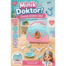 Craftivio Eğitici Çantalı Minik Doktor Seti 7 Parça - Stetoskoplu Kız Erkek Çocuk Rol Yapma Oyun Seti (3+ Yaş)