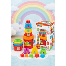 Craftivio Mutlu Kuleler Bultak Eğitici Kule Dizme Oyunu 14 Parça 12+ Ay