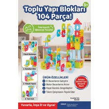 Craftivio 104 Parça Bilyalı Yapı Blokları Eğitici Zeka Geliştirici Labirent Oyuncak Seti 3+ Yaş