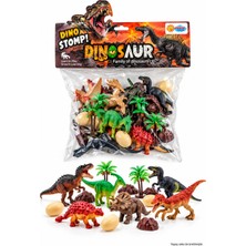 Craftivio Dinozor Oyuncak Seti Çok Parçalı Dinozor Figürleri Yumurtalı Eğitici Oyun Seti