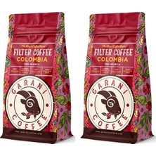 Garani Colombia Filtre Kahve Seti 2 x 250 G Toplam 500 G Öğütülmüş Orta Kavrum Kakao Vanilya Notalı