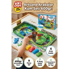 Craftivio Art Craft 600 gr Arabalar Kinetik Kum Seti - Kurumayan Oyun Kumu 9 Parça Eğitici Oyuncak