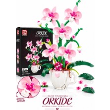 Craftivio Kahve Fincanında Pembe Orkide Yapım Seti 567 Parça Botanik Koleksiyonu 8+ Yaş