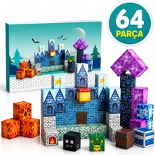 Craftivio 64 Parça Manyetik Yapı Küpleri Eğitici Mıknatıslı Bloklar Zeka Geliştirici 3D Oyuncak Seti