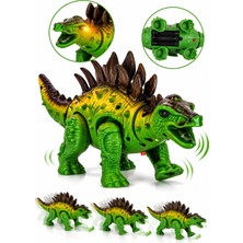 Craftivio Sesli Işıklı Yürüyen Dinazor Oyuncak Stegosaurus Pilli Hareketli Büyük Boy Erkek Çocuk Oyuncak 28 cm