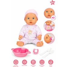 Craftivio Yemek Zamanı Sesli ve Gülümseyen Oyuncak Et Bebek 35 cm - Aksesuarlı