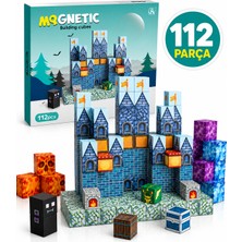 Craftivio 112 Parça Manyetik Yapı Küpleri Eğitici Mıknatıslı Bloklar Zeka Geliştirici 3D Oyuncak Seti