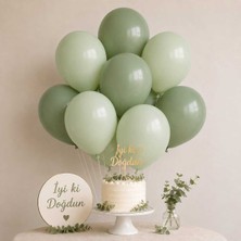Partixa Yeşil Koyu & Açık Lateks Balon Seti 10'lu – 5 Koyu 5 Açık Yeşil Doğum Günü Parti Balon Seti