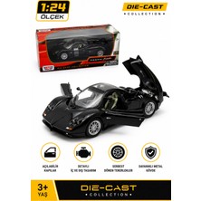 Craftivio 1:24 Pagani Zonda C12 Siyah Metal Model Araba Diecast Koleksiyon