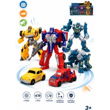 Craftivio 3'lü Dönüşebilen Robot Araba ve Dinozor Oyuncak Seti Hareketli Eklemler Eğitici Erkek Çocuk Oyuncak