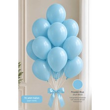 Partixa Latex Balon Seti 10'lu- Powder Blue Mavi