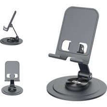Go-Des Go Des GD-HD371 Ayarlanabilir Katlanabilir 360 Derece Dönebilen Telefon ve Tablet Standı Gri