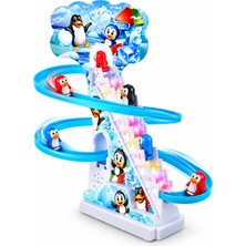 Craftivio Kayan Penguenler Işıklı ve Müzikli Eğlenceli Kaydırak Seti Pilli Oyuncak (3+ Yaş)
