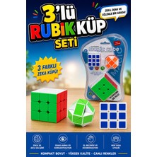 Craftivio 3'lü Zeka Küpü Seti Sihirli Rubik Küp Eğitici Akıl Oyunu Magic Cube