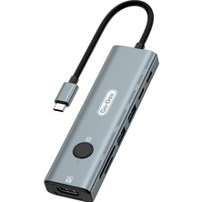 Go-Des Go Des GD-6910 Type-C Bağlantılı 7in1 Hub Adaptör USB 5gbps/hdmi/pd 3.0/3.5mm/4k Ultra Hd
