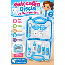 Craftivio Eğitici Çantalı Oyuncak Dişçi Seti 10 Parça Kız Çocuk Diş Doktoru Oyun Seti (3+ Yaş)