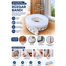 Kitchen Dream Kapı Pencere Rüzgar Kesici Şerit Bant 3,5cm * 5 Metre Rüzgar Önleyici Bant