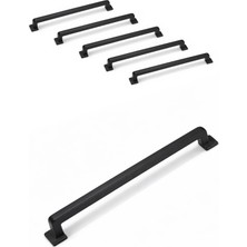 Kawin Hobidabi Canik Mobilya Kulpları, 5 Adet Metal, Tv Ünitesi Yatak Odası Çekmece Vestiyer Mutfak Dolap Kulbu (Siyah, 160 Mm)