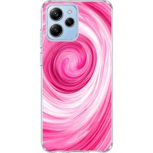 Mobilpad Redmi 12 Uyumlu Spiral Desenli Şeffaf Telefon Kılıfı