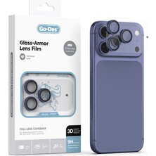 Go-Des iPhone 17 Pro Max Uyumlu Go Des FC011 Glass Armor Serisi Kamera Lens Koruyucu Lacivert