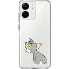 Mobilpad Redmi 13C Uyumlu Kedi Desenli Şeffaf Telefon Kılıfı