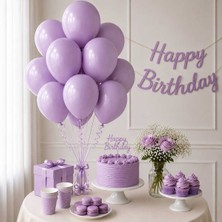 Partixa Latex Balon Seti 10'lu-Lila