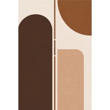 Kartela Halı Eksen Kemerli Modern Halı Bakır Kaymaz Taban Makinede Yıkanabilir Salon Halısı 60x90 cm