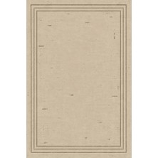 Kartela Halı Eskitme Çizgi Bordürlü Halı Bej Kaymaz Taban Makinede Yıkanabilir Salon Halısı 60x90 cm