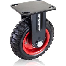 Kawin Powertec 8 Inç Teker Tekerlekleri, Tezgah, Dolly, Araba, Araba, Vagon ve Tavuk Kümesi Için Kauçuk Düğmeli Sırtlı Ağır Hizmet Sabit Plaka Tekerleri, Büyük Kauçuk Teker Tekerlekleri, 1pk (17053)