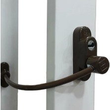 Kawin Bijutek Penkid Çelik Halatlı Kablolu Pvc Pencere Emniyet Çocuk Güvenlik Kilidi 5 Adet (Koyu Kahverengi)