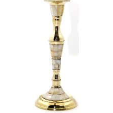 Magicool Tekli Pirinç Sedefli Şamdan 6023