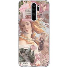 Mobilpad Redmi Note 8 Pro Uyumlu Kolaj Desenli Şeffaf Telefon Kılıfı