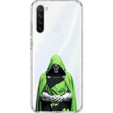 Mobilpad Redmi Note 8 Uyumlu Çizgi Karakter Desenli Şeffaf Telefon Kılıfı