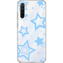 Mobilpad Redmi Note 8 Uyumlu Yıldızlar Desenli Şeffaf Telefon Kılıfı