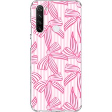 Mobilpad Redmi Note 8 Uyumlu Fiyonklar Desenli Şeffaf Telefon Kılıfı