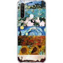 Mobilpad Redmi Note 8 Uyumlu Van Gogh Desenli Şeffaf Telefon Kılıfı