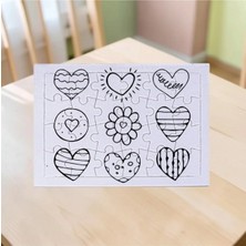 Riyaz Şekiller Boyamalı Puzzle| Çocuklar Için Puzzle, A5 Boyut, Herbiri 24 Parça (+3 Yaş)