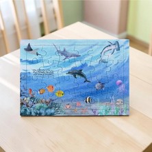 Riyaz Su Altı Canlıları | Çocuklar Için Puzzle, A5 Boyut, Herbiri 24 Parça (+3 Yaş)