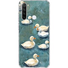 Mobilpad Redmi Note 8 Uyumlu Ördekler Desenli Şeffaf Telefon Kılıfı