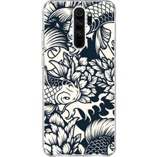 Mobilpad Redmi Note 8 Pro Uyumlu Balık Desenli Şeffaf Telefon Kılıfı